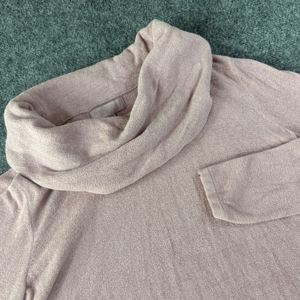 Barefoot Dreams Coastal Cowl Neck Tunic Sweater CozyChic Ultra Lite Rosebud XS